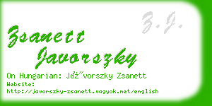 zsanett javorszky business card